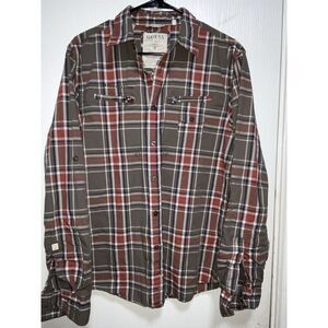 Guess Los Angeles 1981 Button Down Mens Medium ‎ Long Sleeve Multi Color Plaid